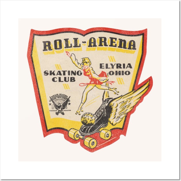 Roll-Arena Roller Rink Vintage Defunct Skating Club Wall Art by darklordpug